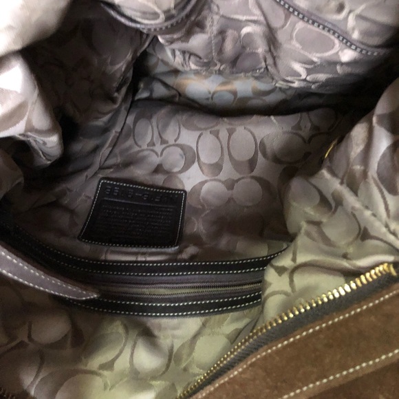 2003 Coach Brown Suede and Leather Shoulder Bag - Picture 4 of 7